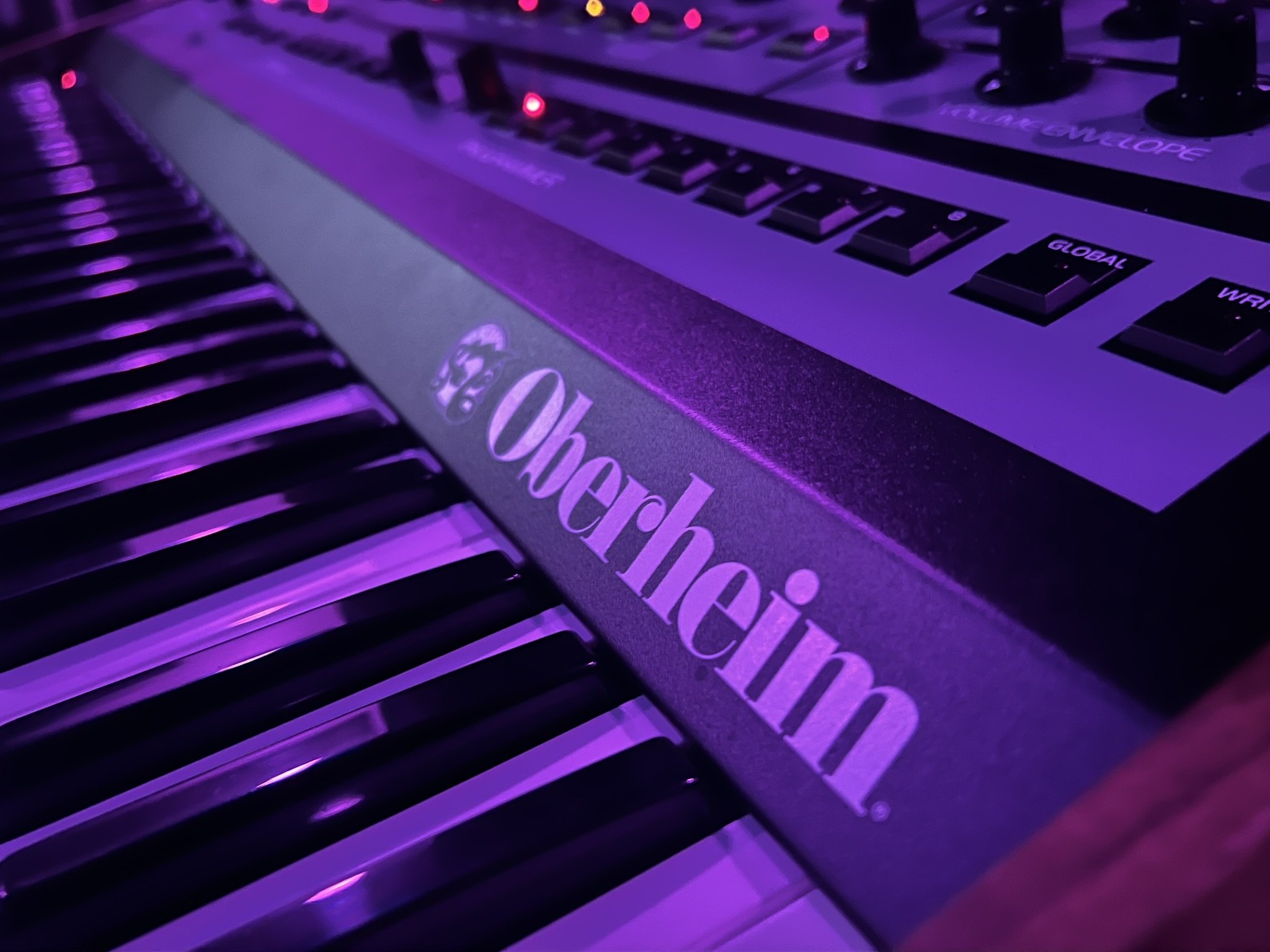 Close-up of studio production gear